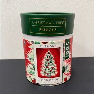 Pink Sky Christmas Tree jigsaw Puzzle 500 pieces